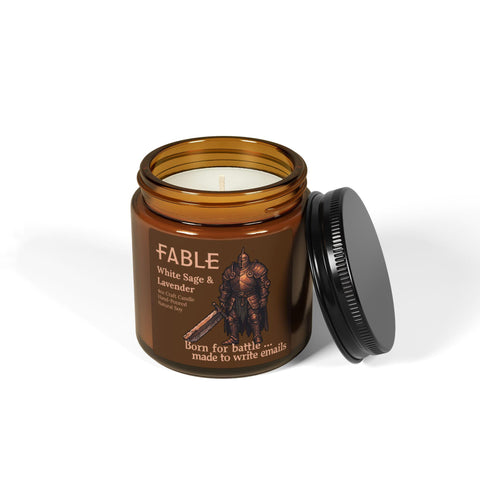 Fable Scented Soy Candle - "Born for Battle, Made to Write Emails"